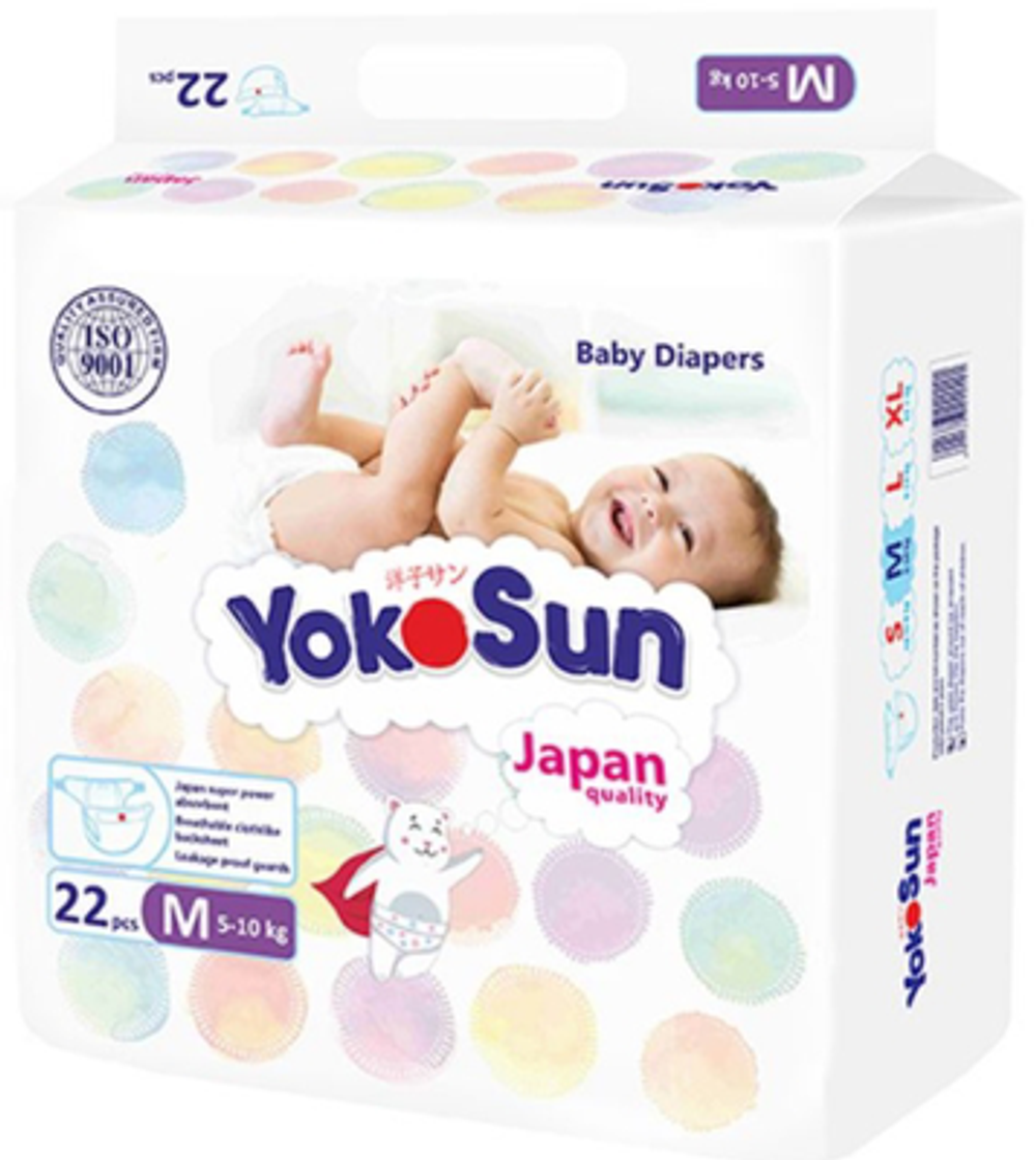 Подгузники YOKOSUN M (5-10 кг) 22 шт