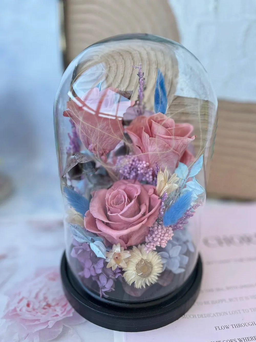 натуральные пионы в колбе