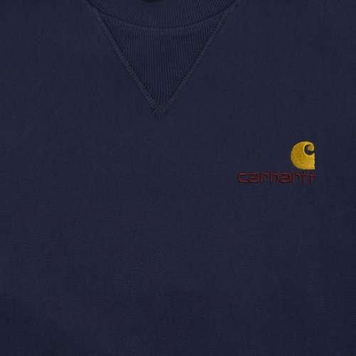 Толстовка мужская Carhartt WIP American Script Sweatshirt артикул:I025475_blue - купить в магазине Дайс