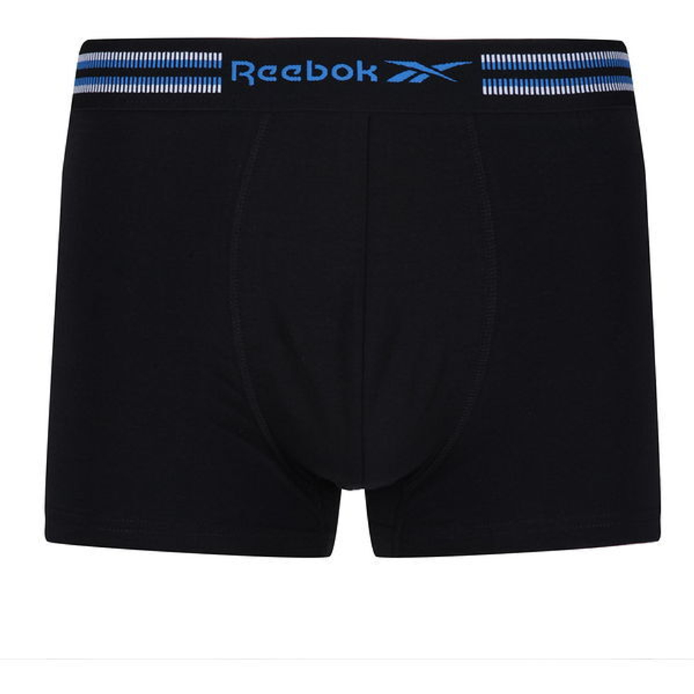 Мужские спортивные боксеры Reebok Mens Trunk FARRELL 3P - black aqua/vector red/court blue