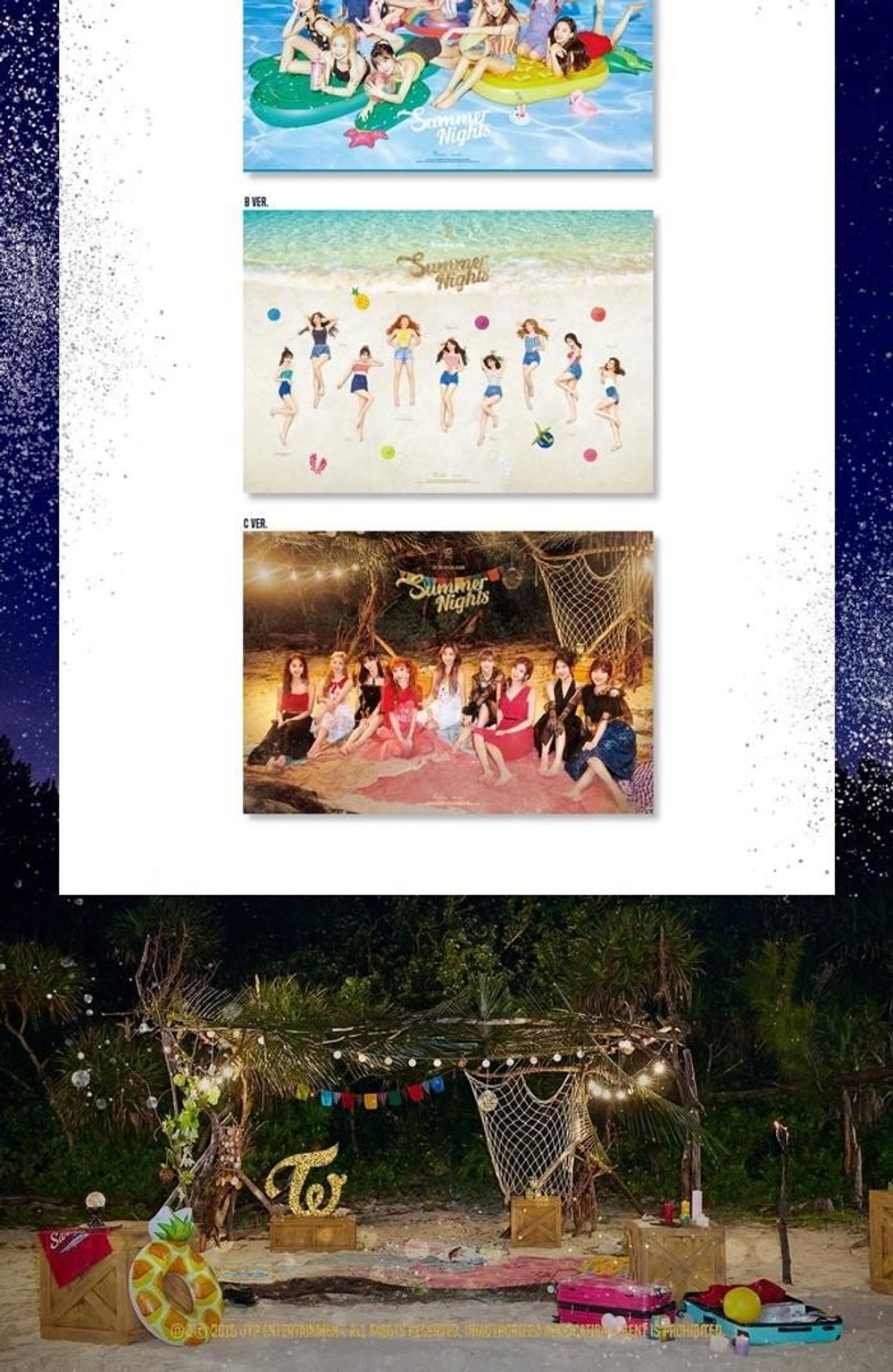 Альбом Twice - Summer Nights 2nd Special Album 3 Version SET