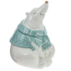 GAEM Конфетница "Белый Медведь мечтатель", 1200 мл, L14 W16 H23 см