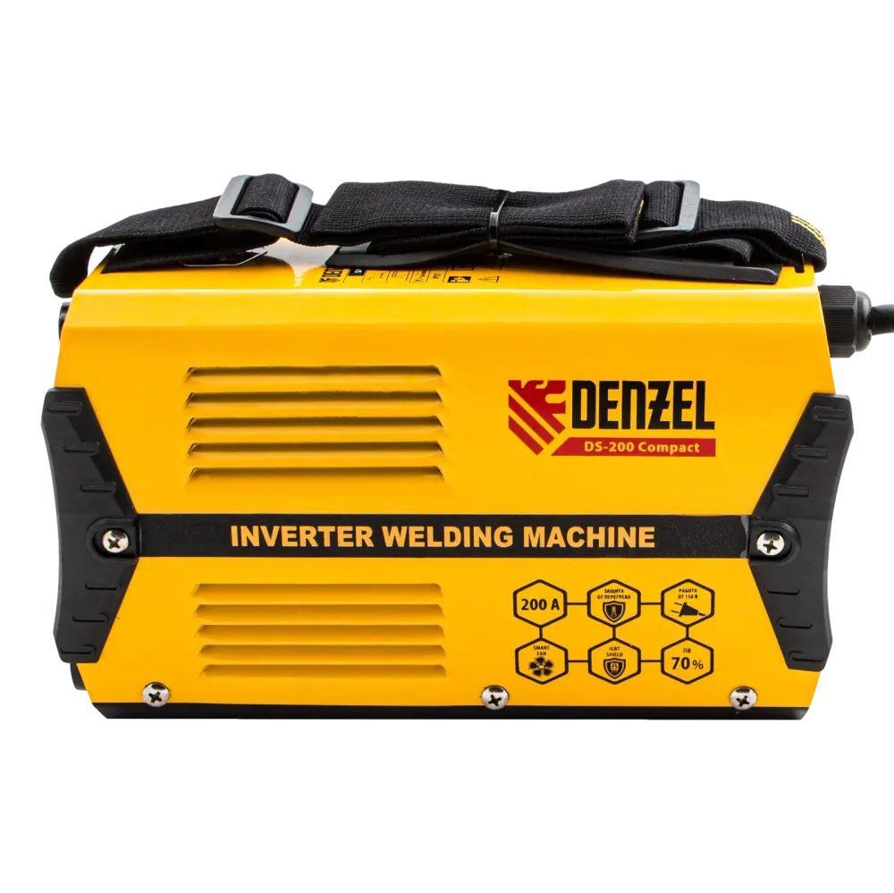 Аппарат инверторный дуговой сварки DS-200 Compact, 200 А, ПВ 70%, диаметр электрода 1.6-5 мм Denzel, 94373