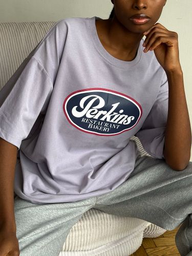 Футболка Perkins лилового цвета