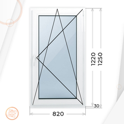 Пластиковое окно 1220 х 820 ТермА Эко