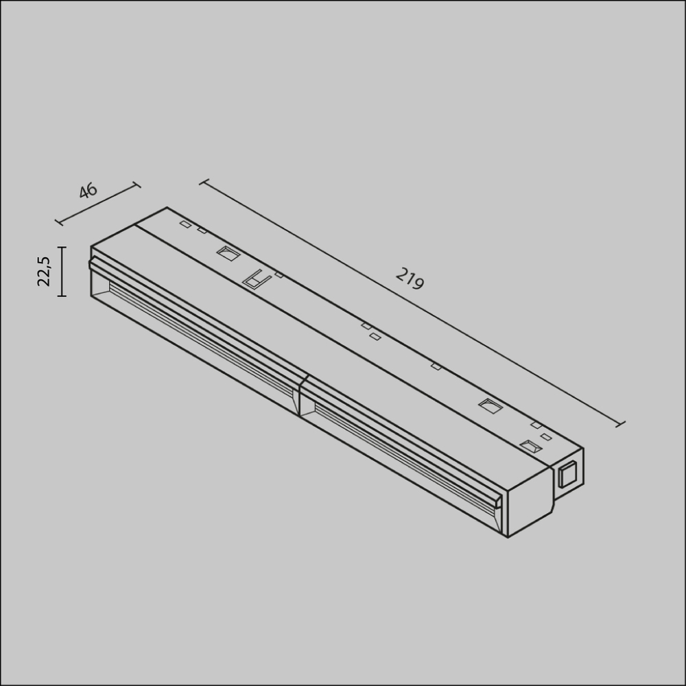 Трековый светильник Technical TR106-2-12W4K-B