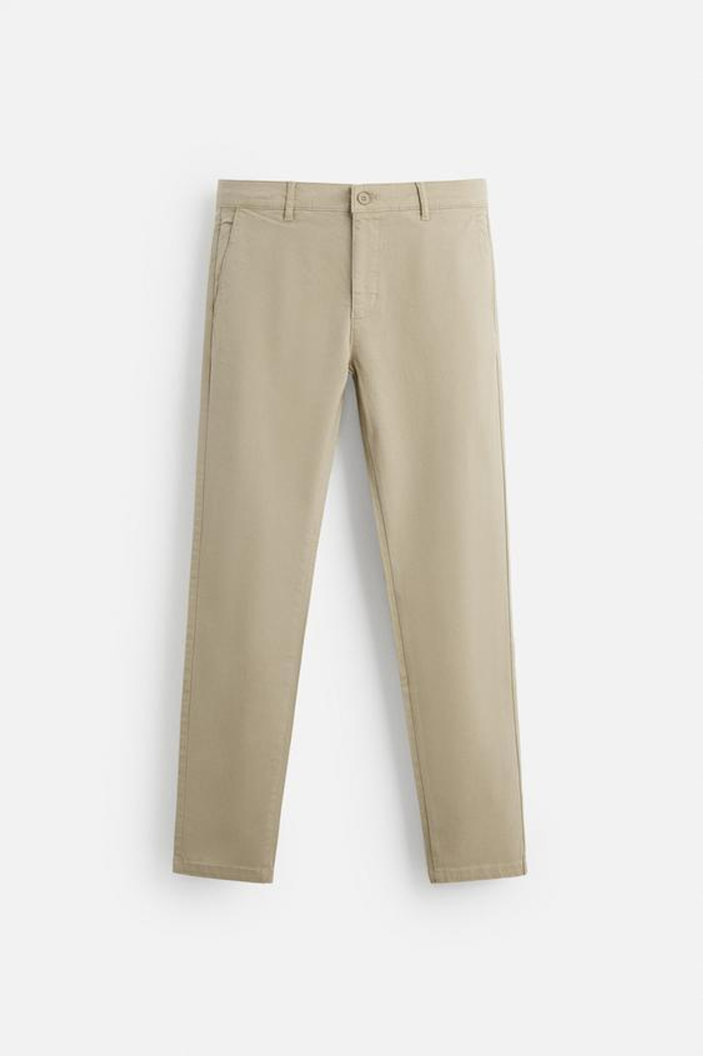 ZARA БРЮКИ ЧИНОС SKINNY FIT, БЕЖЕВЫЙ