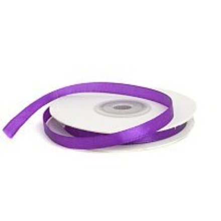 Лента упаковочная атласная 6мм, 22 м фиолетовая