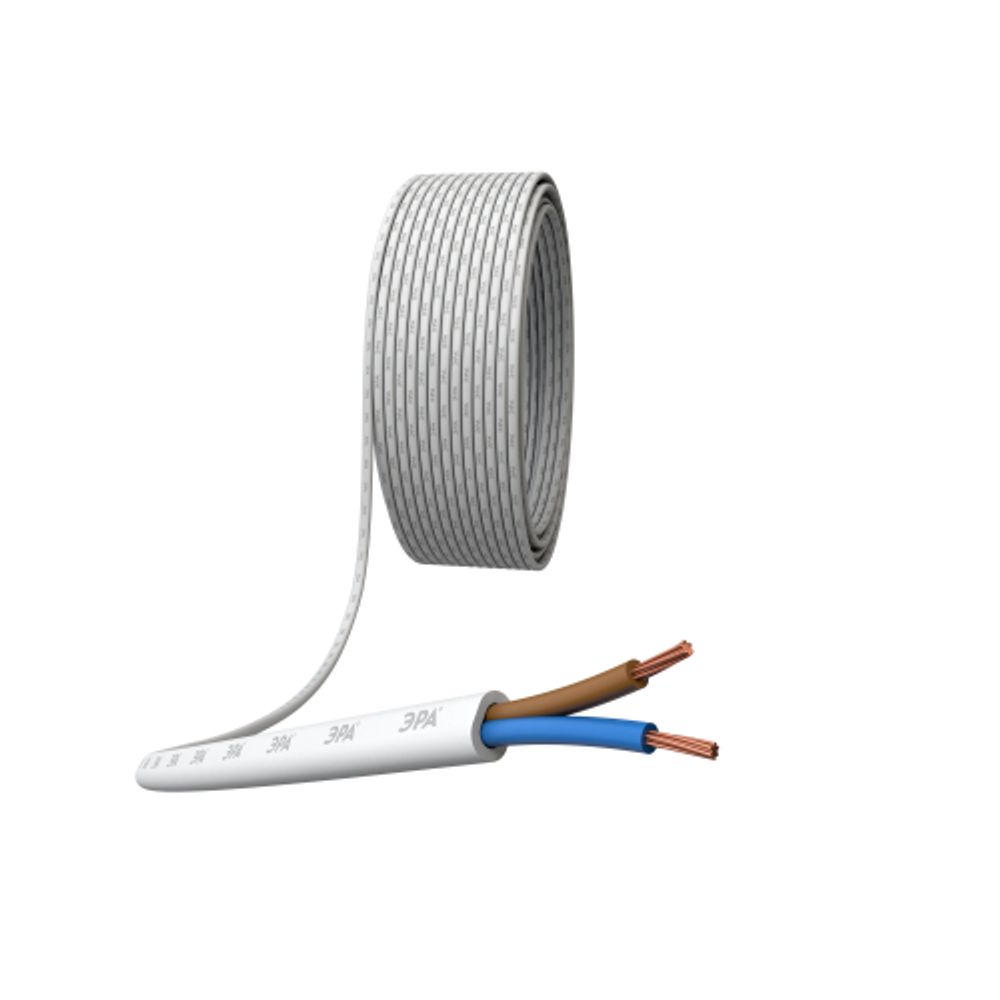 Провод ЭРА ШВВП 2х0,5 мм2 5м белый