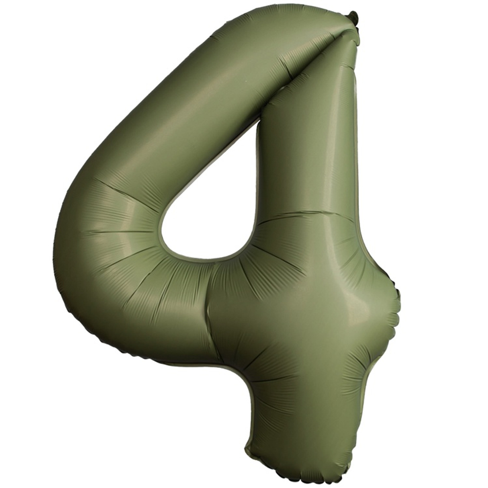 Шар фольгированный Цифра 4 101 см (Зеленый)