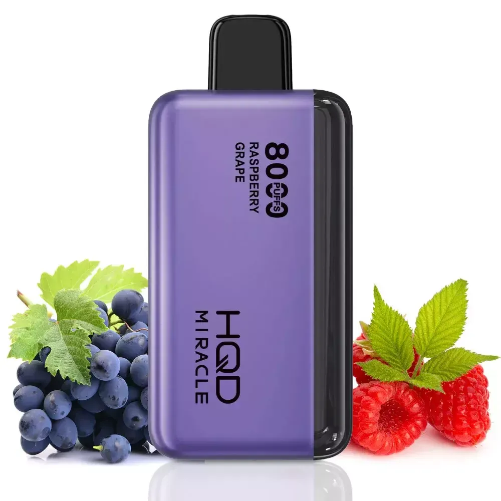 HQD MIRACLE 8000 - Raspberry Grape (5% nic)