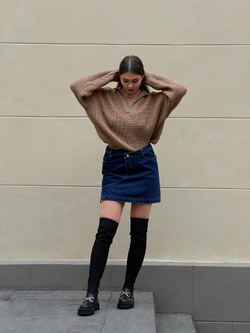 Юбка Сдвиг, цвет Синий