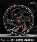 Диск колёсный литой AGILITY FORCE А723 R18 8.5 ET0 Black / Red Milled Spokes