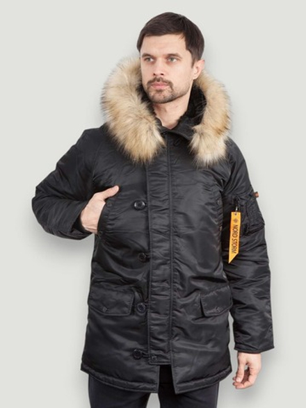 Куртка Аляска N-3B Husky II Nord Storm (черный - black/black)