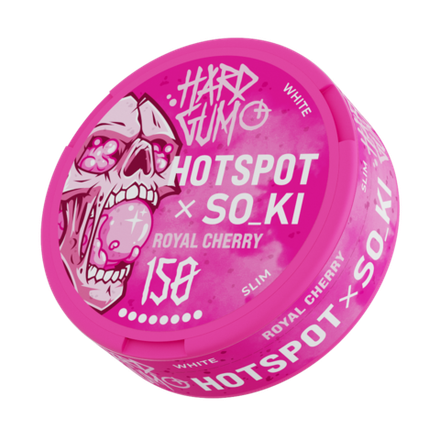 СНЮС HOTSPOT x SO_KI HARD GUM ROYAL CHERRY (150МГ) - ЖВАЧКА КОРОЛЕВСКАЯ ВИШНЯ