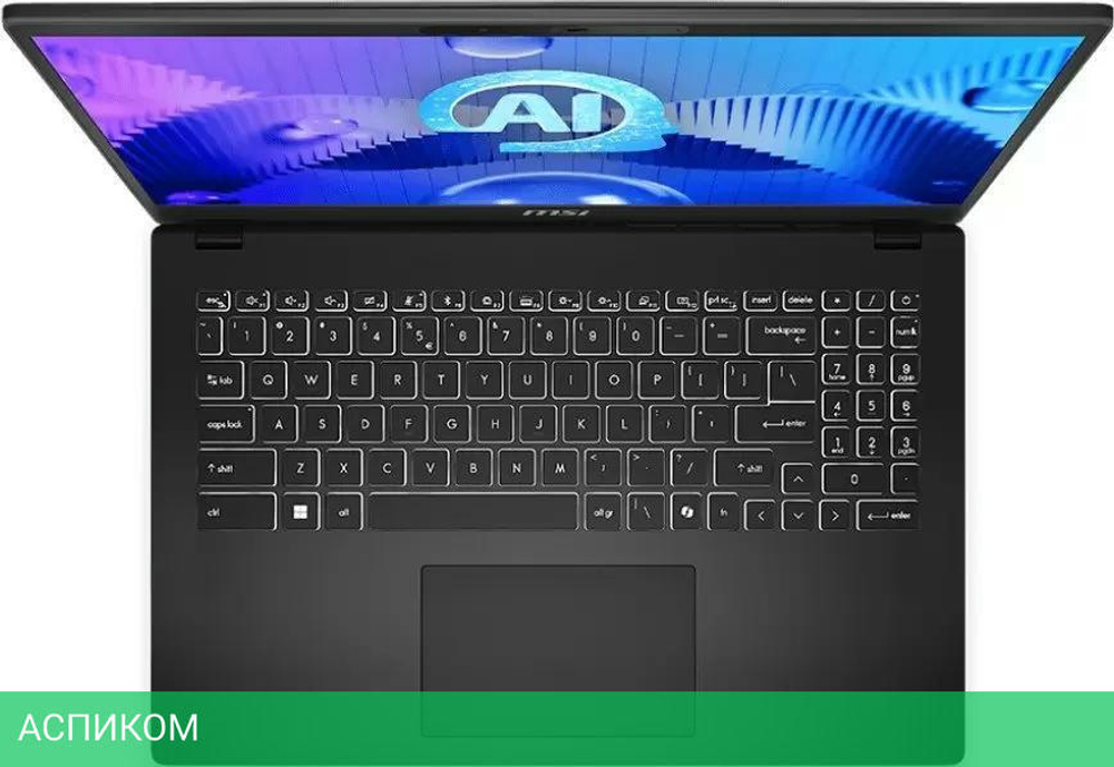 Ноутбук MSI MS-15H5 Modern 15 H AI C1MG-092XBY Windows 11 Pro Classic Black (9S7-15H551-092)