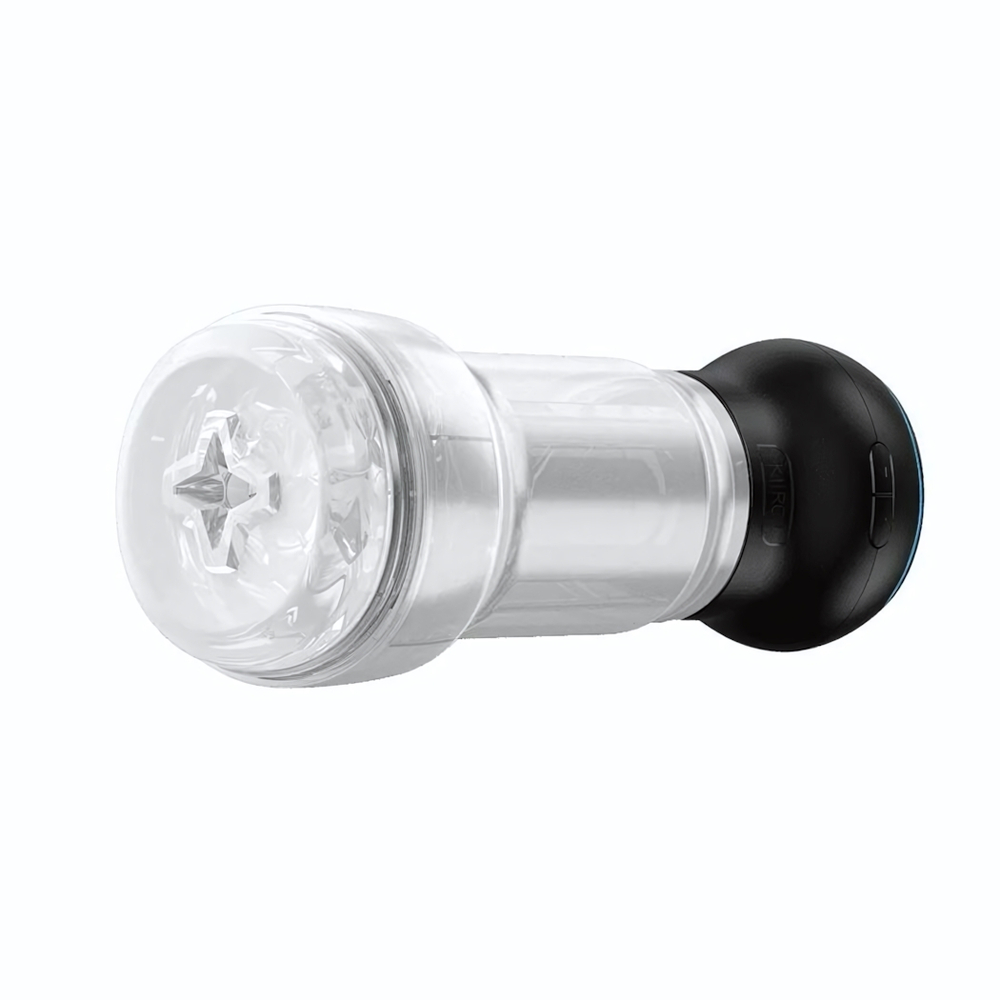 Набор PowerBlow & Feel Pocket Stroker Crystal: мастурбатор и интерактивная насадка (Цвет: серый)