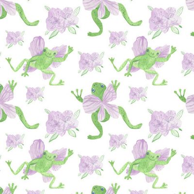 Бесшовный принт с волшебными лягушками