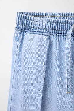 ZARA ДЖИНСЫ С ШИРОКИМИ ШТАНИНАМИ, СВЕТЛО-СИНИЙ