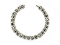 "Парадиз"  ожерелье в серебряном покрытии из коллекции "Самоцветы" от Jenavi с замком пряжка