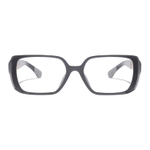 CHANEL Metal Acetate, Calfskin Square Functional Glasses Unisex Black