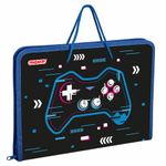 Папка для труда на молнии с ручками ПИФАГОР А4, 1 отделение, пластик, органайзер, "Lucky gamer", 273390