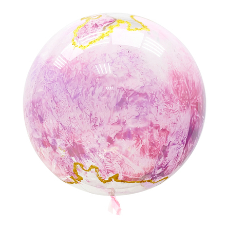 Шар-сфера Баблс (deco-bubbles) с красками и золотой оконтовкой