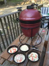 Керамический гриль Kamado Joe Jr. Red, 34 см, красный