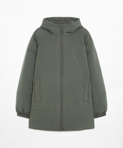 Oysho Водоотталкивающая куртка с подкладкой PrimaLoft®, темный хаки