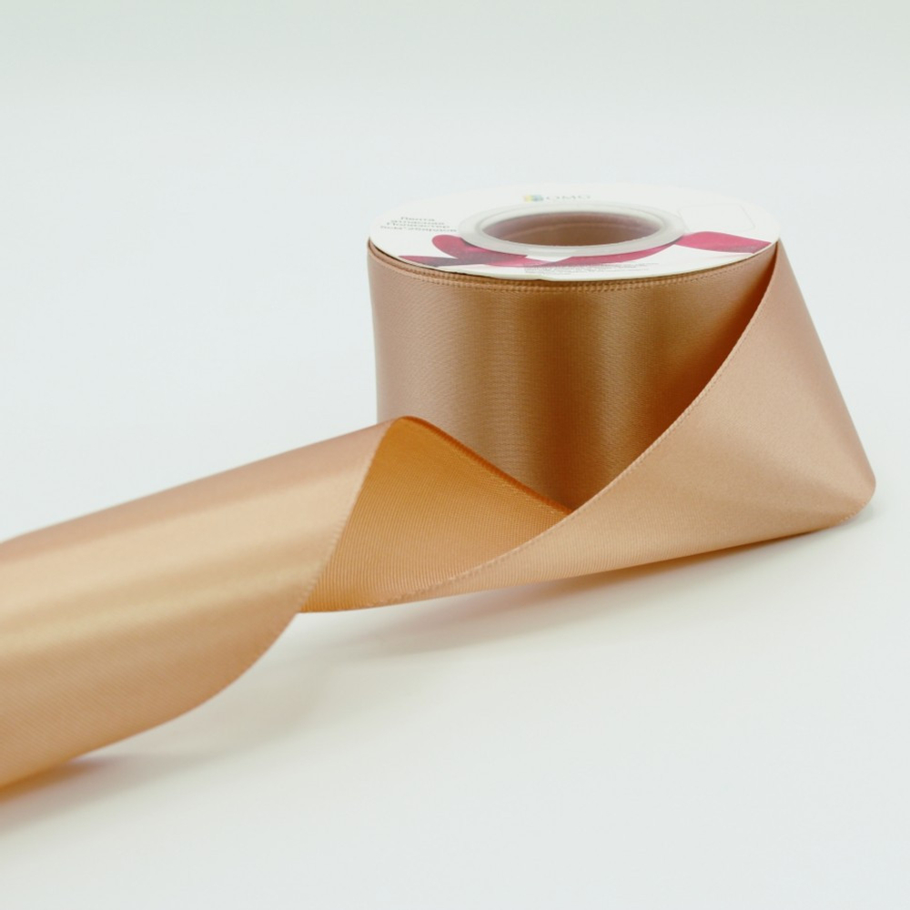 Лента Атласная 5см х 28м Полиэстер класс А (Коричневый)