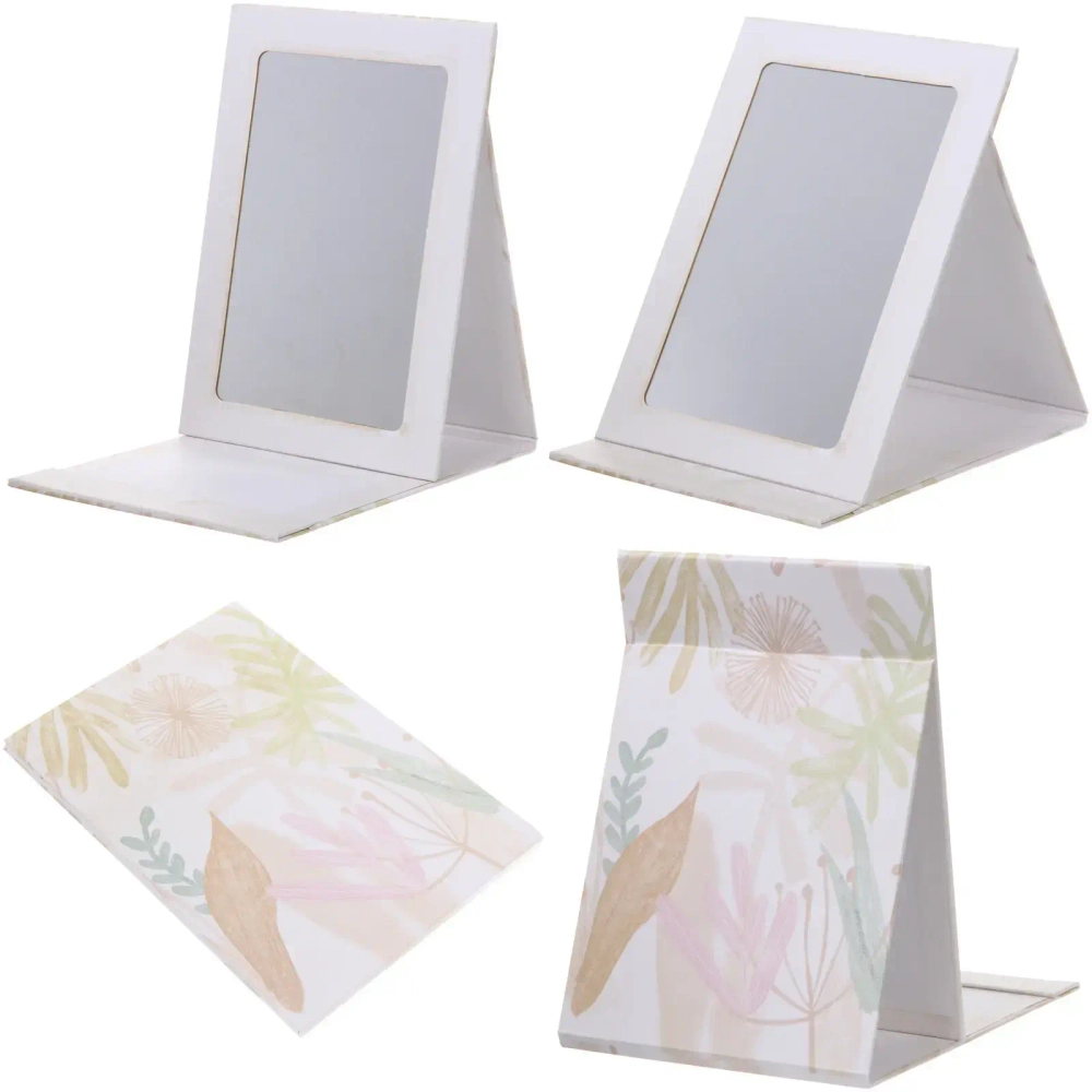 Зеркало косметическое складное «ФОРТУНА БРИ», микс 4 дизайна, тропики, 15*21см