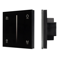 Панель SMART-P36-DIM-IN Black (230V, 1.2A, TRIAC, Sens, 2.4G) (Arlight, IP20 Пластик, 5 лет) 028110