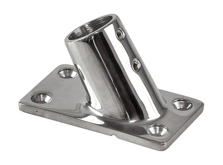 Основание стойки леера 7/8"(22,2 мм), 60 град, прямоугольное