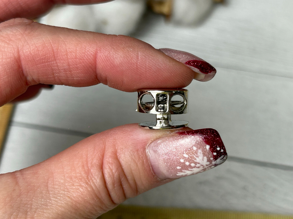 Фиксатор МЕТАЛЛ никель круглый 2 отв