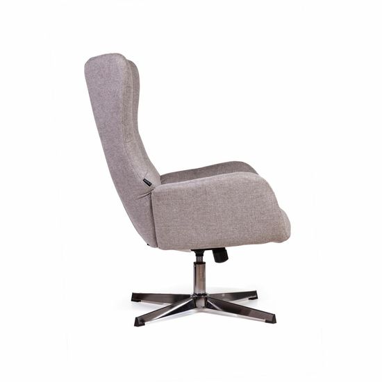 Кресло качалка с оттоманкой ANDREA, серый