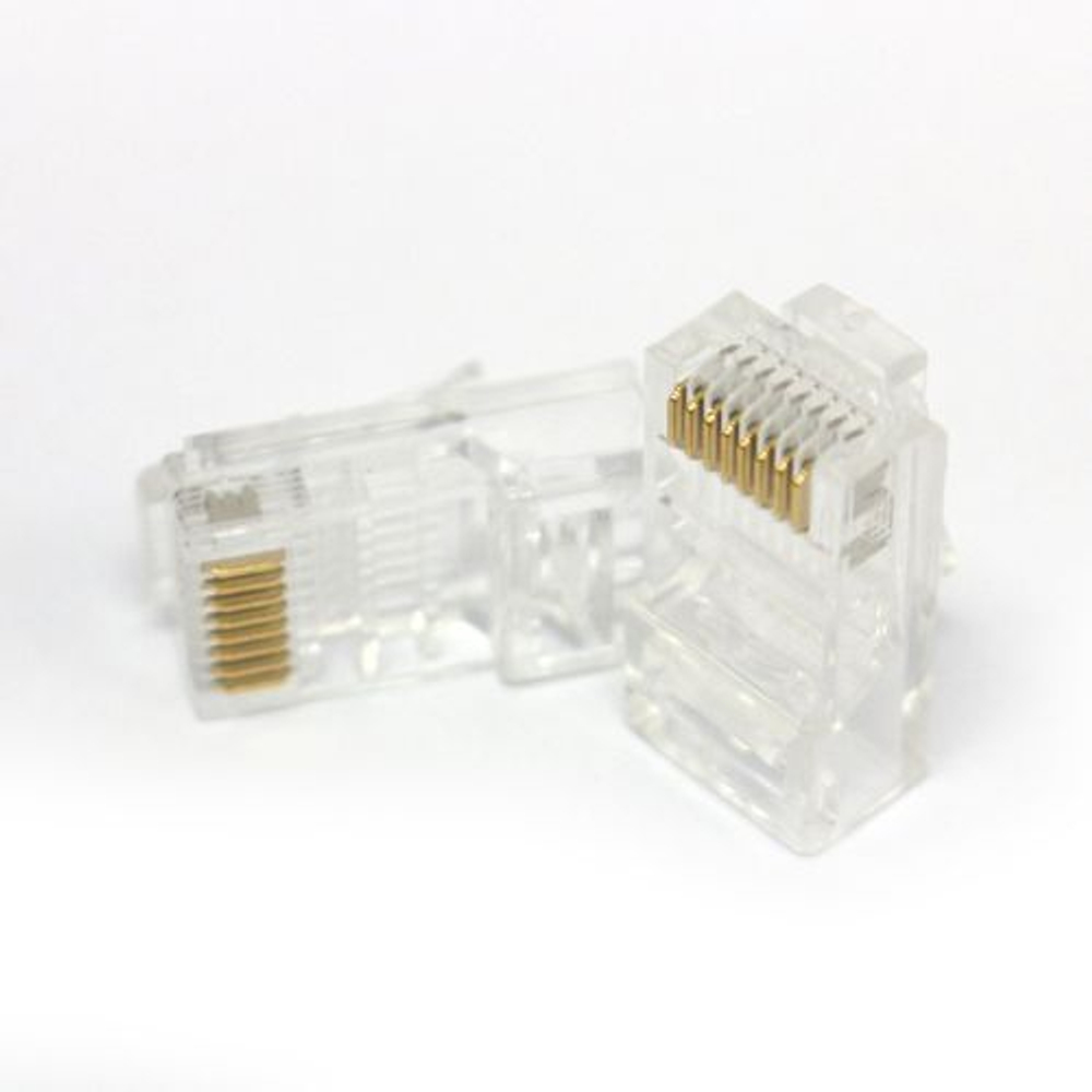 RJ-45 (gold) коннектор с позолоченным покрытием (упаковка 100 шт.)