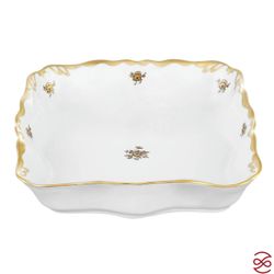 Салатник квадратный Queen's Crown Золотая роза 23 см