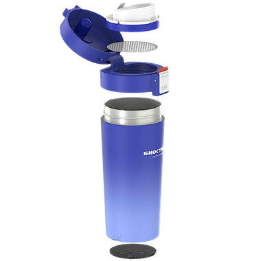 Термокружка 400мл Биосталь-CrossTown с фильтром (цвет небесная лазурь) NMT-400Z-C Biostal ( Изотермическая )