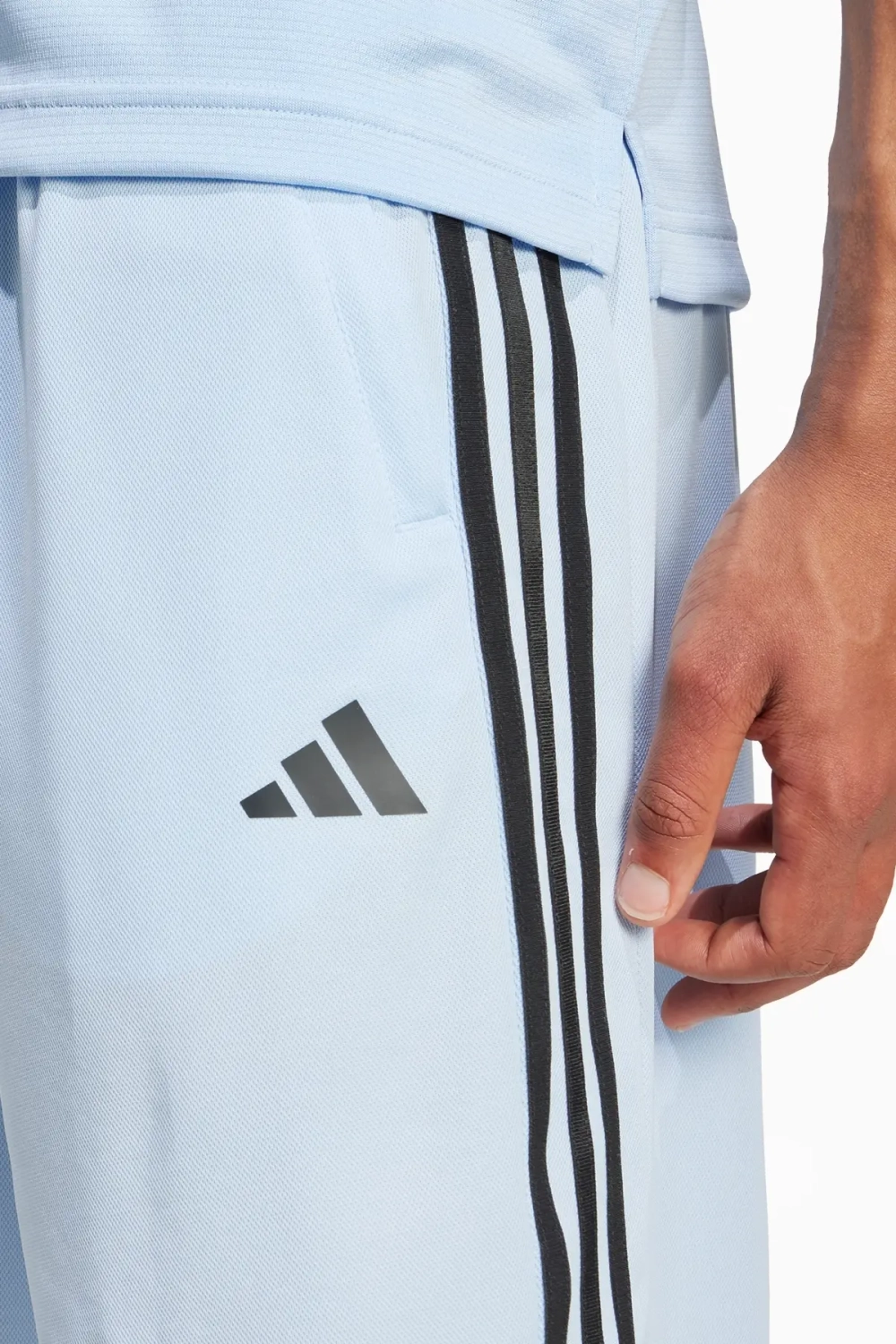 Шорты adidas Essentials Piqué 3-Stripes Training - голубой