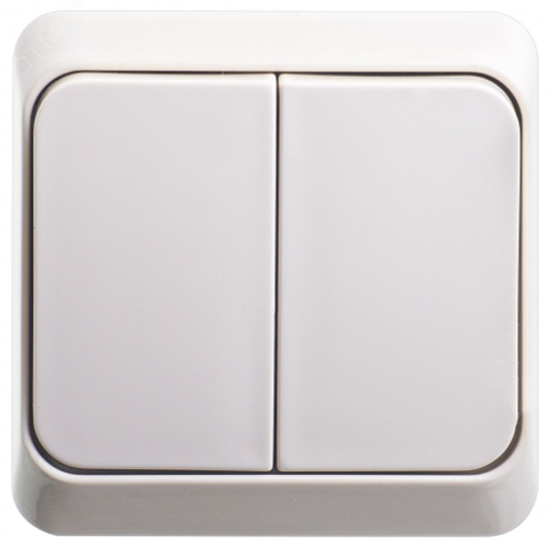 ЭТЮД Выключатель двухклавишный наружный бежевый сх.5 BA10-002K Systeme Electric