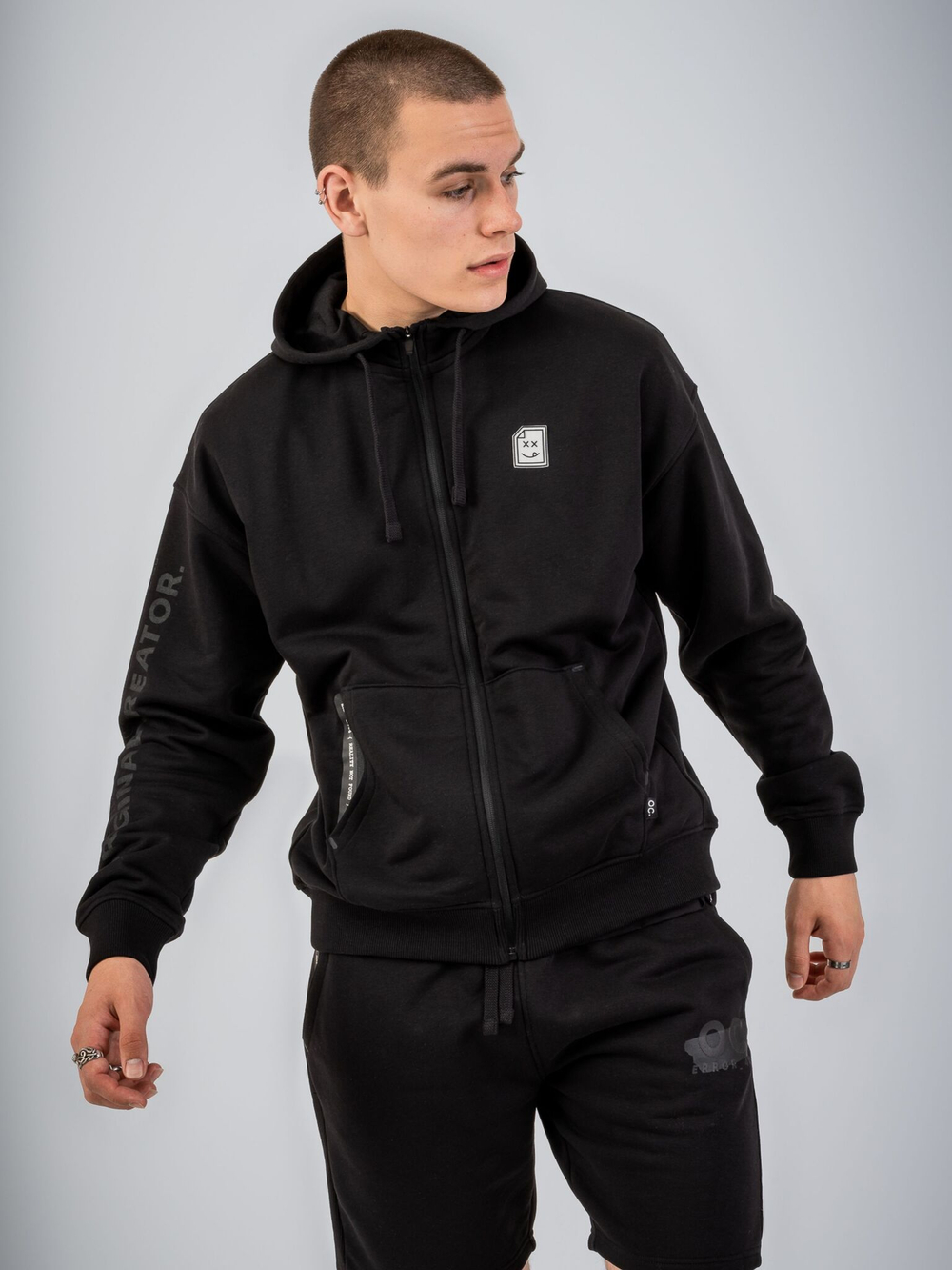 Толстовка мужская ORIGINAL CREATOR ERROR_404 ZIP HOODIE, Черный