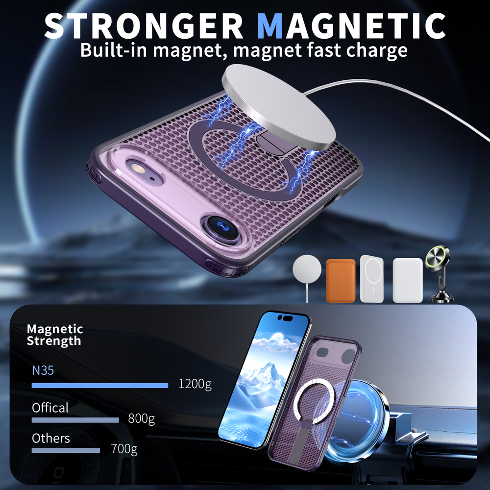 Прозрачный чехол Mesh Pro Magnetic Case для iPhone 17 Air