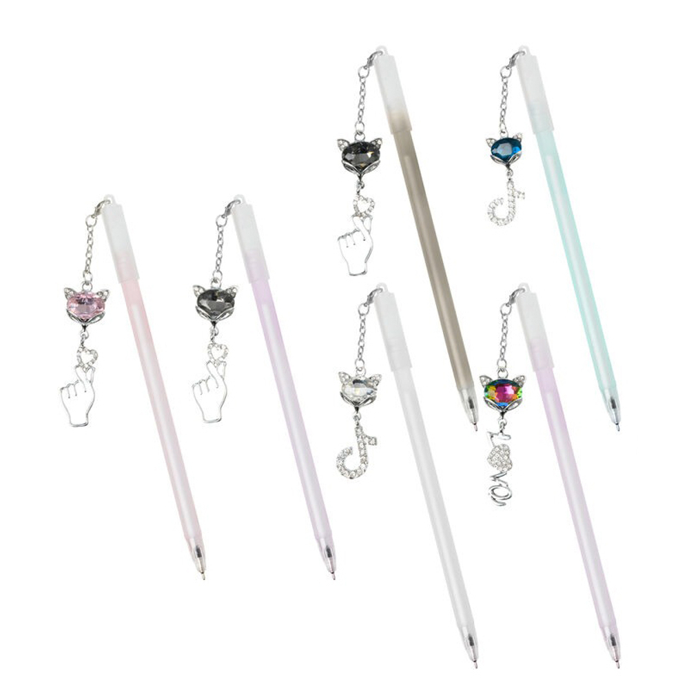 Ручка шариковая, масляная, Basir, синие чернила, серия "Кошка", с брелоком, 36 шт