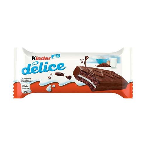 Бисквитное пирожное Kinder Delice с молочной начинкой (39 гр)