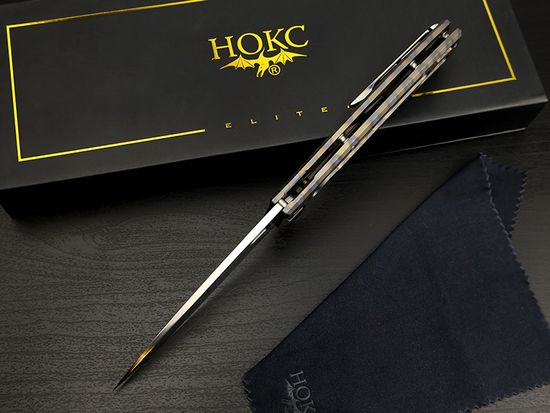 Нож НОКС Майор титановый Flamed Strips - сталь М390 серия "Elite" (328-350526)