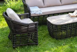 "Ницца" лаунж-зона из искусственного ротанга, цвет бронзовый