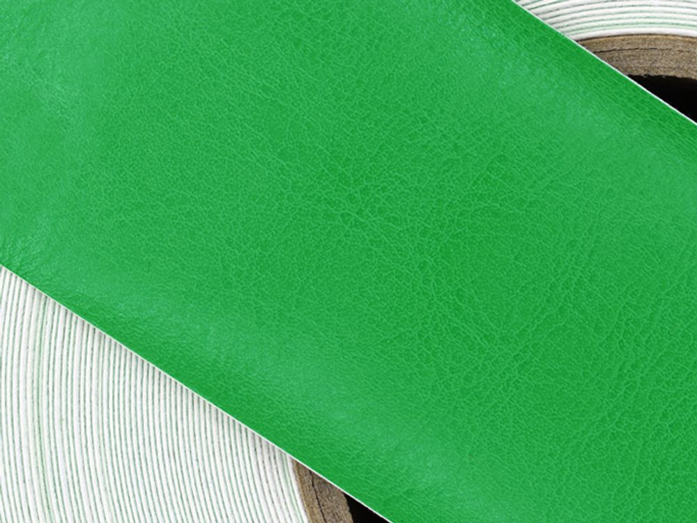 Кожаная искусственная лента зеленая