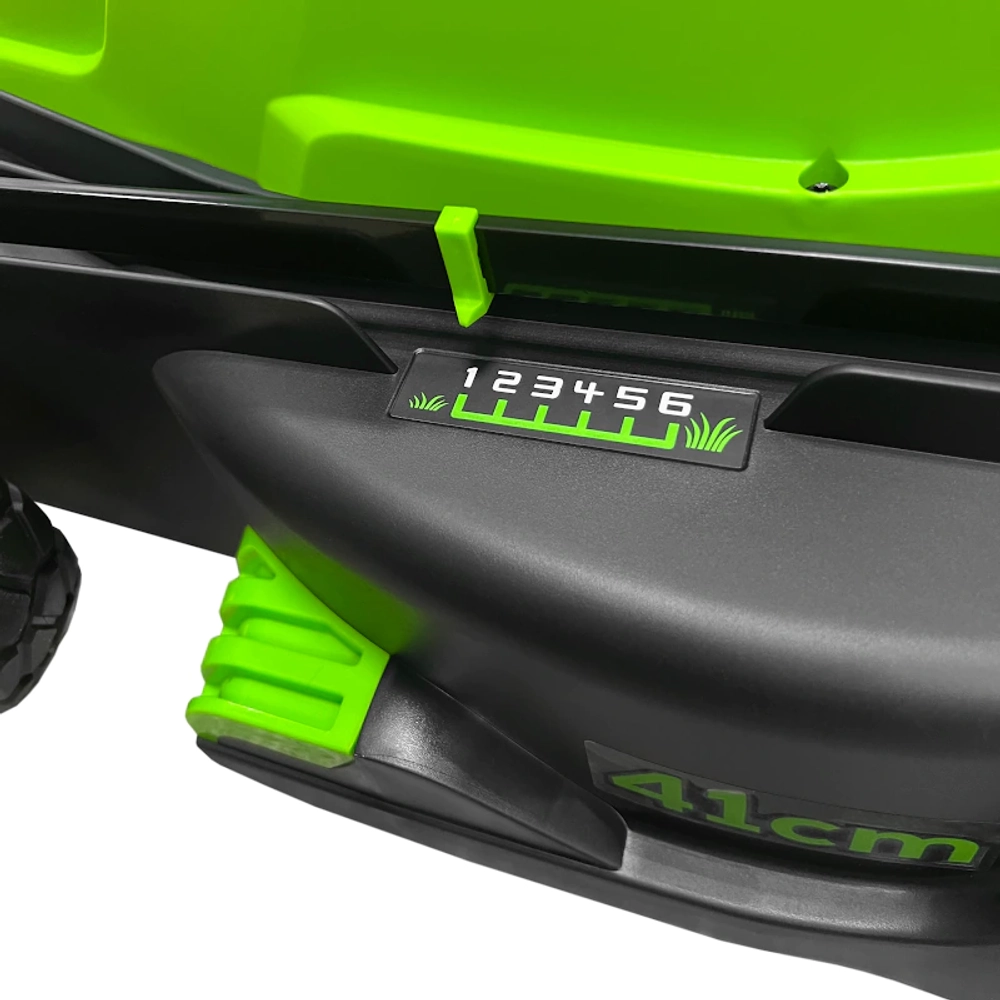 Аккумуляторная газонокосилка Greenworks GD40LM411K5 40В (1 x 5 Ач, Быстрое ЗУ) нож 41 см, 2521007U5F