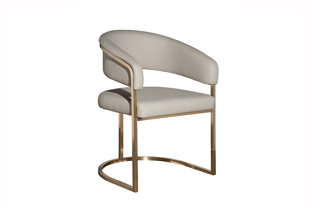 Стул экокожа св.серый/матовое золото 59,5x54x79см Garda Decor