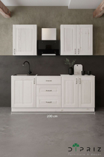 Кухонный модуль напольный, 60х60х85, Стокгольм Светлый, под духовой шкаф, с ящиками, со столешницей, из массива дерева, белый, Dipriz